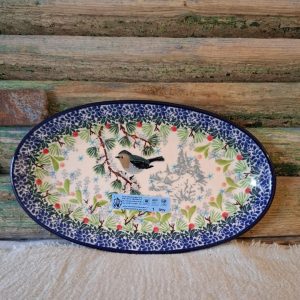 CA 301-U5172x Bunzlau Ovale Schaal 22cm Unikat by Teresa Liana